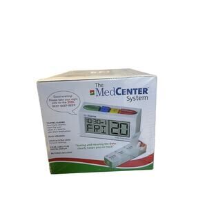 The MedCenter System 31-Day Pill Organizer With Talking Alarm Clock sealed